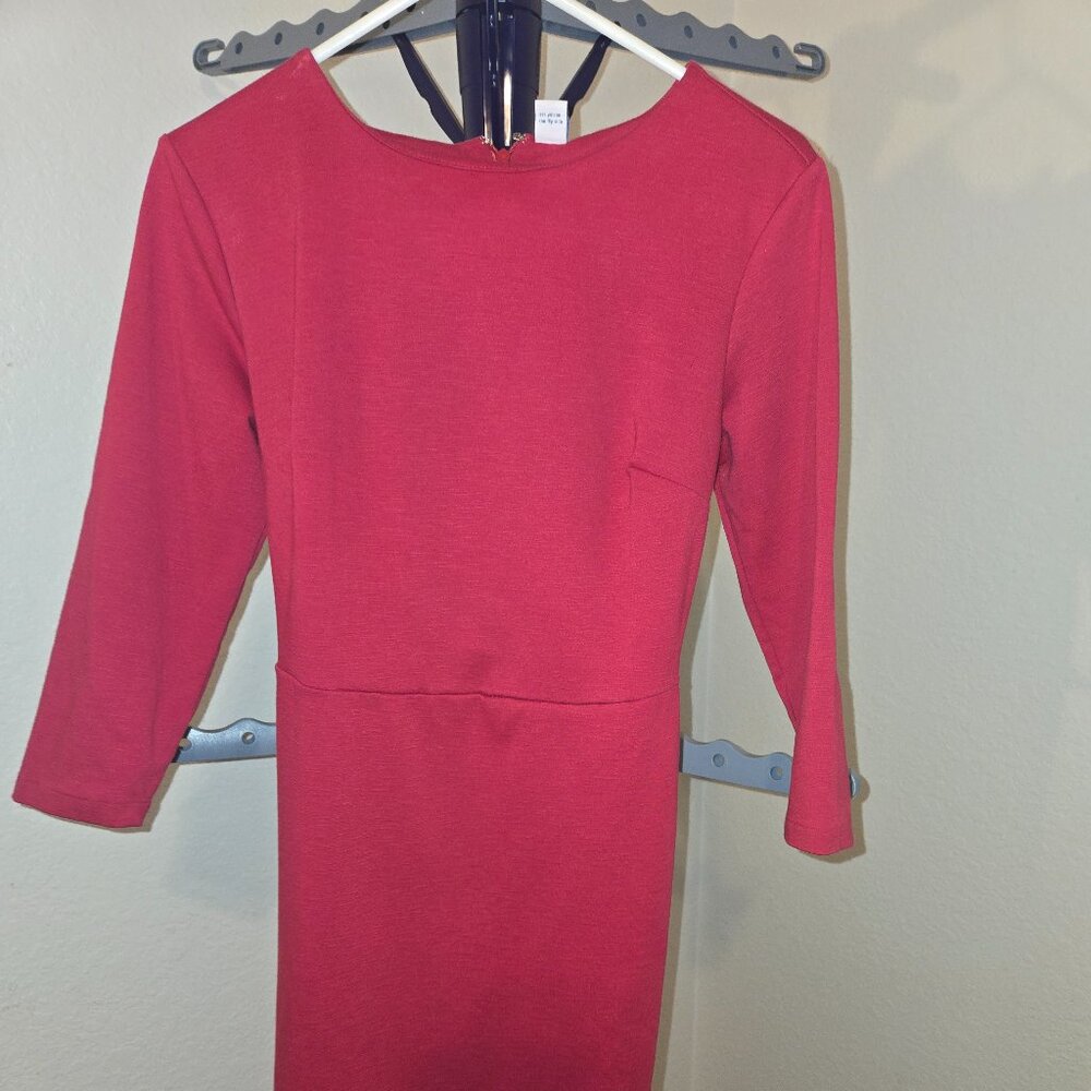 Old Navy Burgundy 3/4 Sleeve Dress